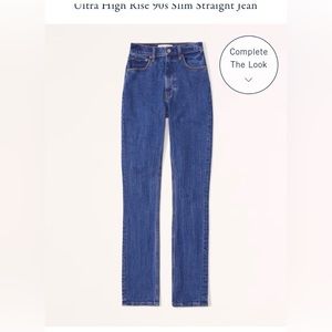 Abercrombie and Fitch 90s Slim Straight Ultra High Rise Curve Love